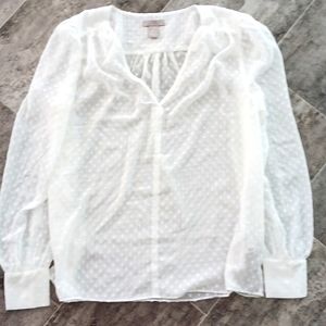 Sheer white blouse